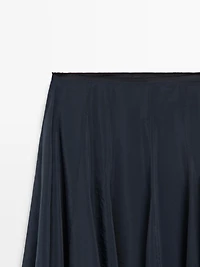 Midi skirt with pintucks