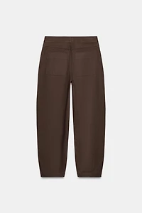 HERRINGBONE BARREL PANTS