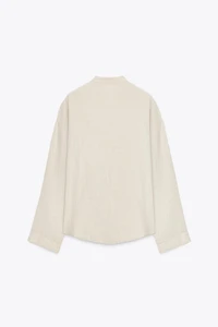 100% LINEN OVERSHIRT ZW COLLECTION