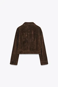 100% LEATHER SHORT JACKET