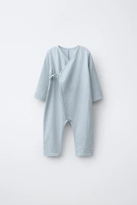 COMBINED TEXTURED LONG ROMPER