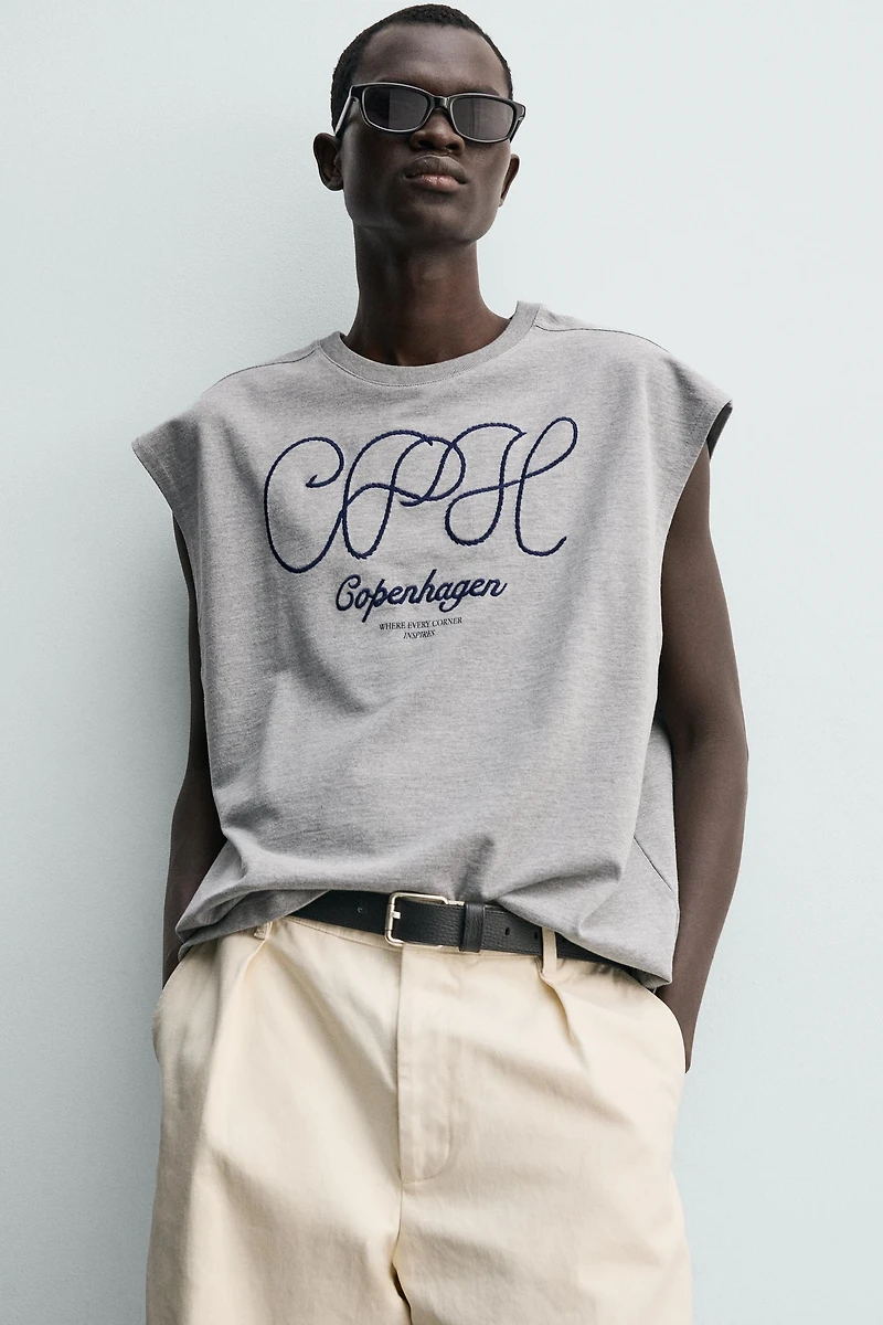 DÉBARDEUR RELAXED FIT BRODÉ