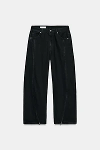 TRF BAGGY ZIPPER JEANS