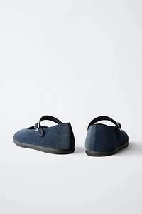 VELVET BALLET FLATS