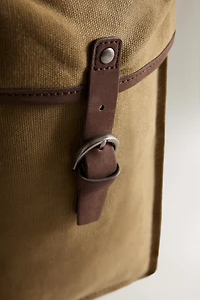 SAC À DOS COTON ET CUIR