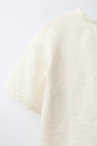 BUTTONED COMBINATION T-SHIRT