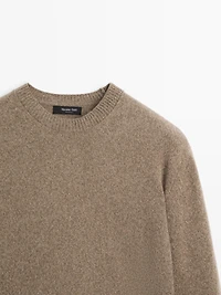 Pull en maille chinée à col rond