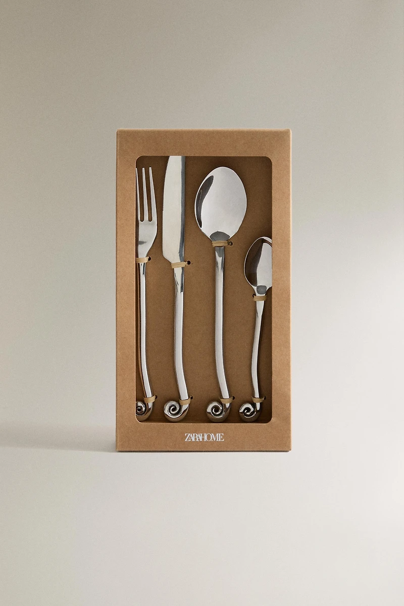 ENSEMBLE COUVERTS SPIRALE (LOT DE 4)