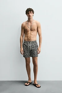 GEOMETRIC PRINT LONG SWIMSUIT
