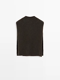 Hooded alpaca blend bib