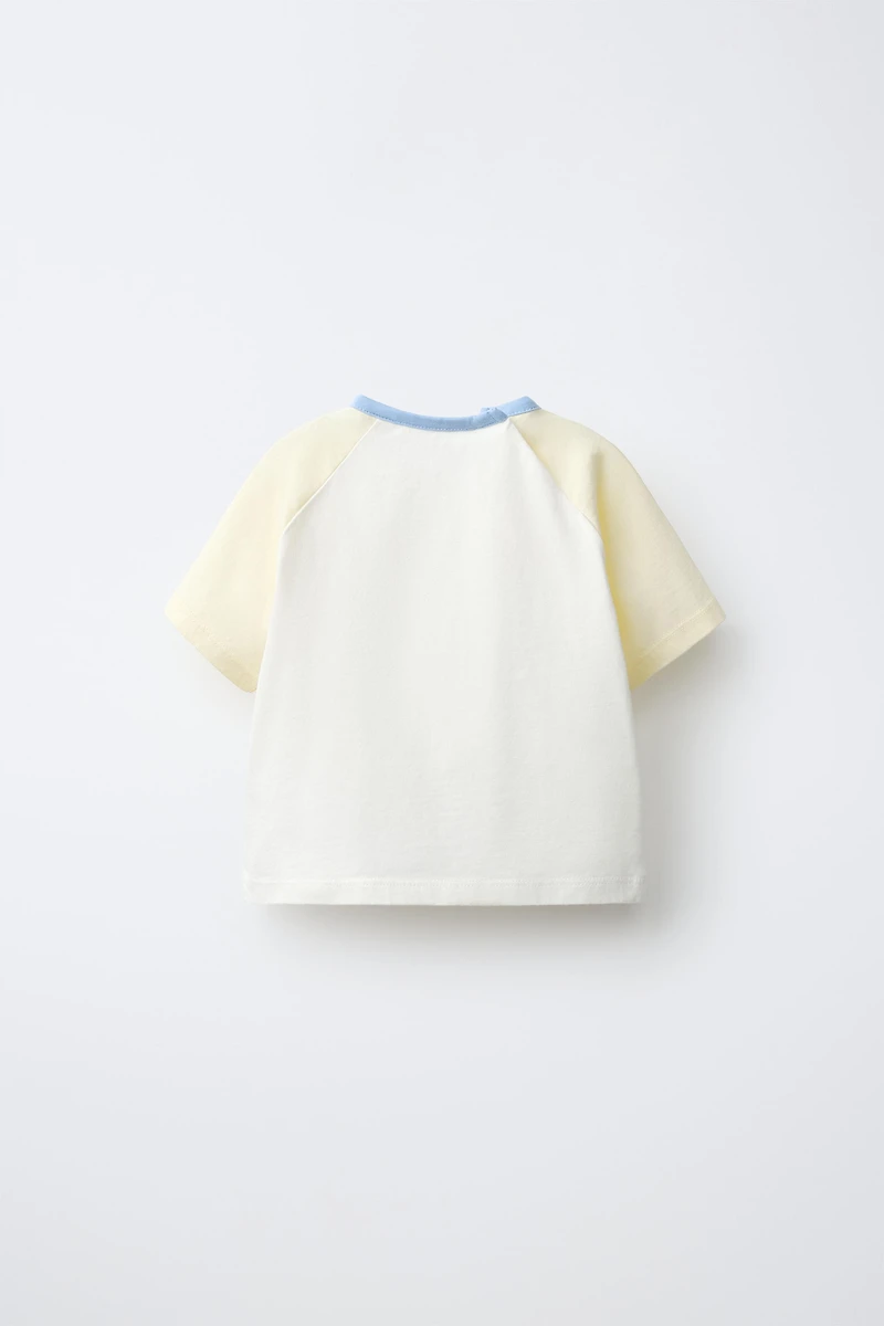 CONTRASTING RAGLAN SLEEVE T-SHIRT