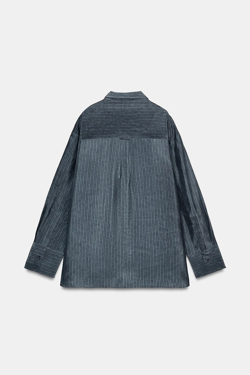 OVERSIZED FLOWY STRIPED SHIRT ZW COLLECTION