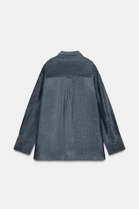 OVERSIZED FLOWY STRIPED SHIRT ZW COLLECTION