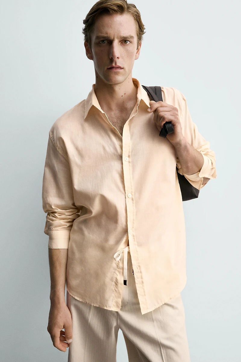 CHEMISE SEMI-TRANSPARENTE COUPE DÉCONTRACTÉE