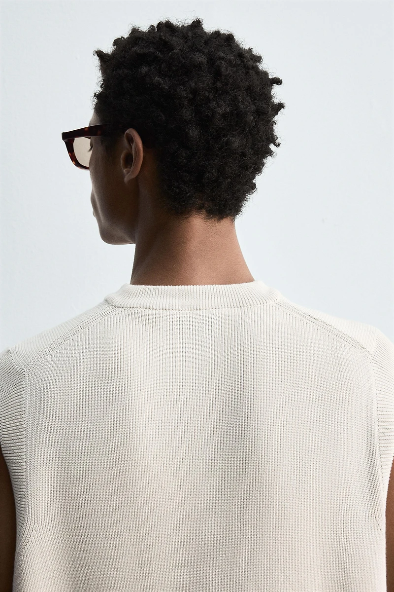 COTTON KNIT VEST