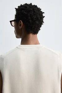 COTTON KNIT VEST