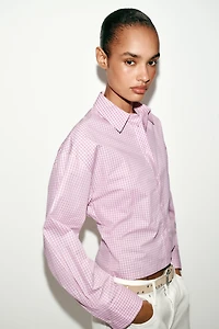 CHEMISE À CARREAUX AVEC PINCES AU DOS