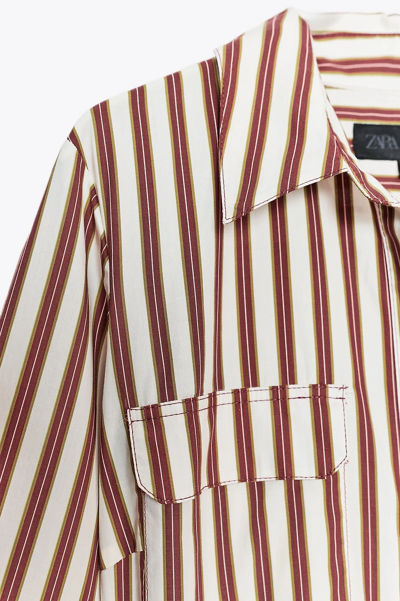 ZW COLLECTION STRIPED SHIRT DRESS