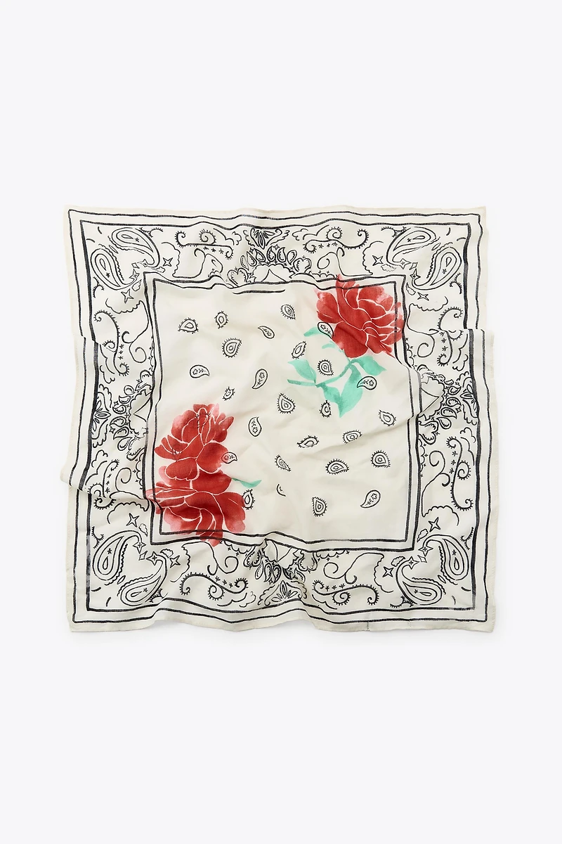 PRINTED COTTON BANDANA