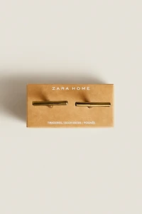 LOT BOUTONS DE PORTE MÉTALLIQUES DORÉS (LOT DE 2)