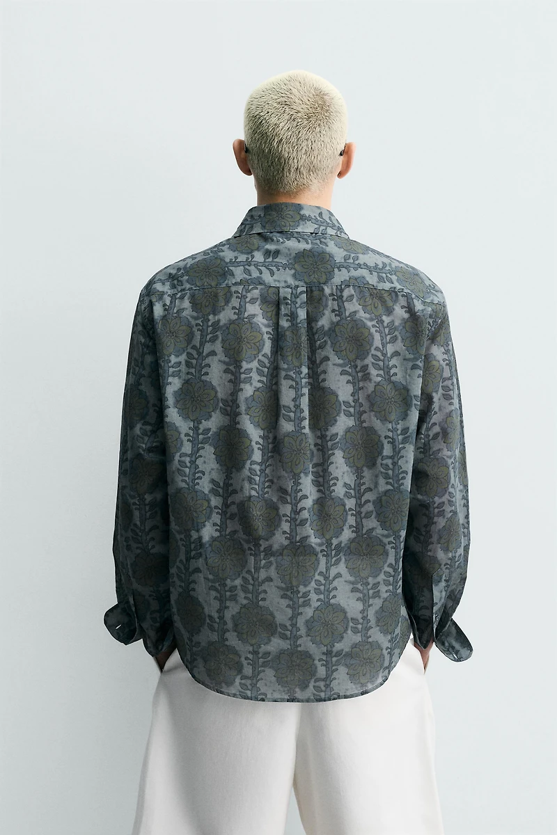 RELAXED FIT FLORAL PRINT SHIRT