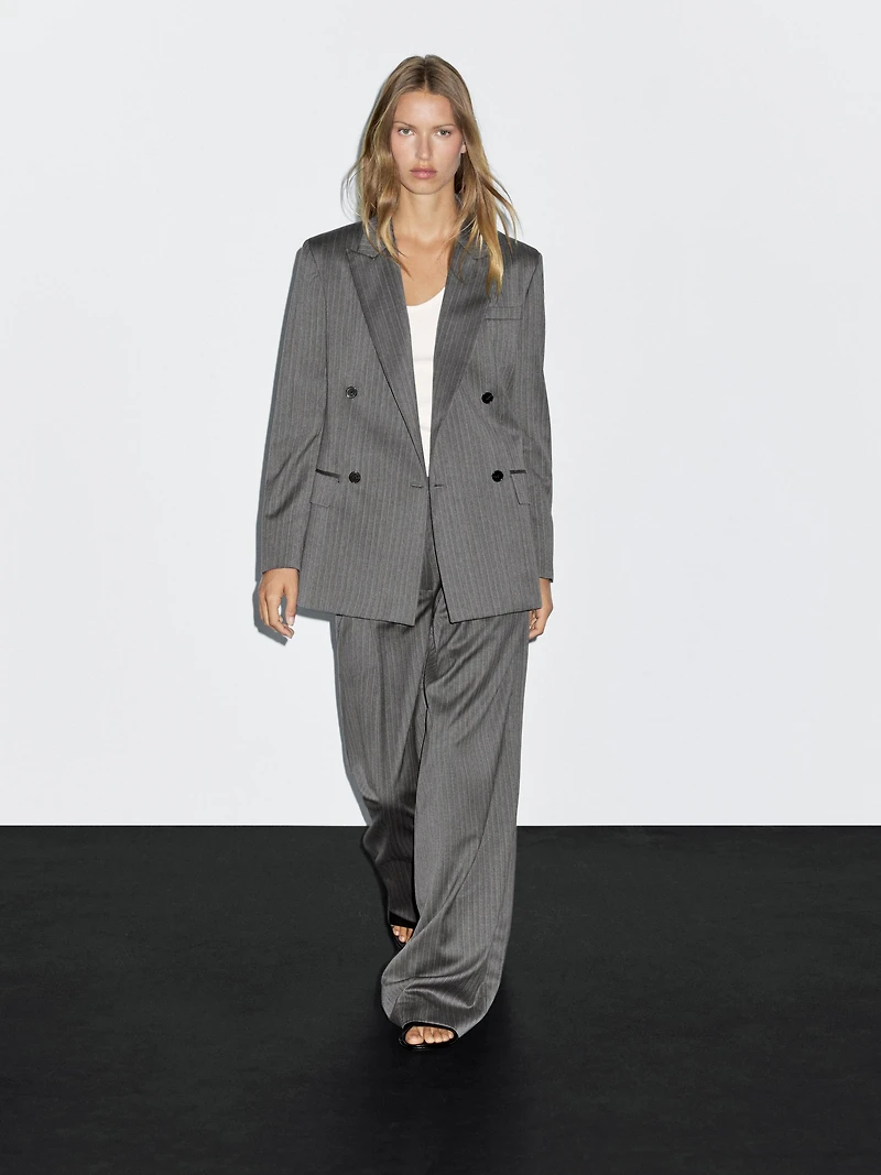 Blazer à rayures tennis 100 % laine