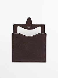 Nappa leather case with mirror