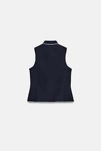 GILET À LISERÉS EN CONTRASTE