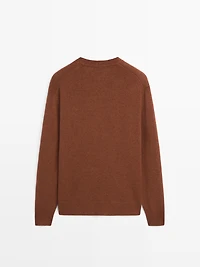 Pull col V en maille de laine