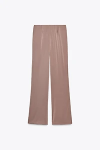 SATIN FLARE PANTS