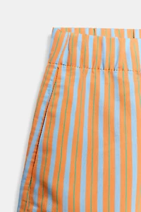STRIPED POPLIN SHORTS