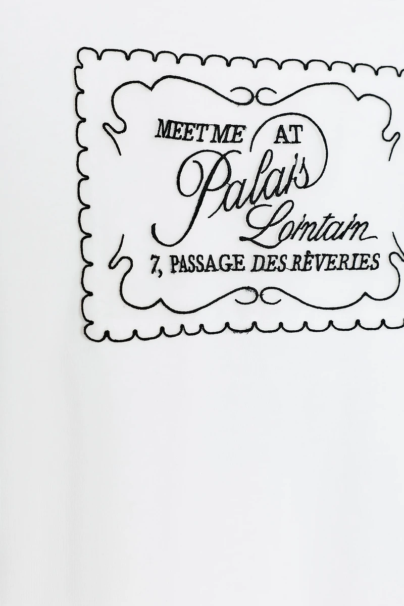 HAUT EN ORGANZA AVEC INSCRIPTION