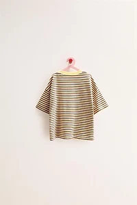 ZARA TIMELESS - T-SHIRT RAYURES COL CONTRASTE