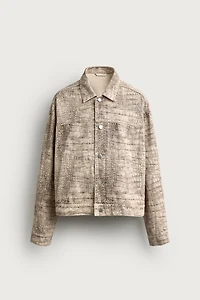 RELAXED FIT ANIMAL PRINT JACKET