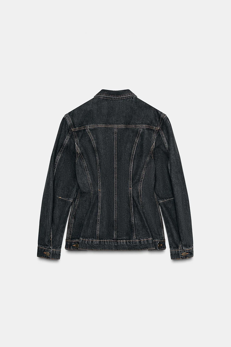 ZW COLLECTION FITTED DENIM JACKET