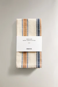 NAPKINS (SET OF TWO) STRIPED DYED THREAD (PACK OF 2)