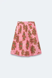 6-14 YEARS/ LIMITED EDITION FLORAL PRINT MIDI SKIRT