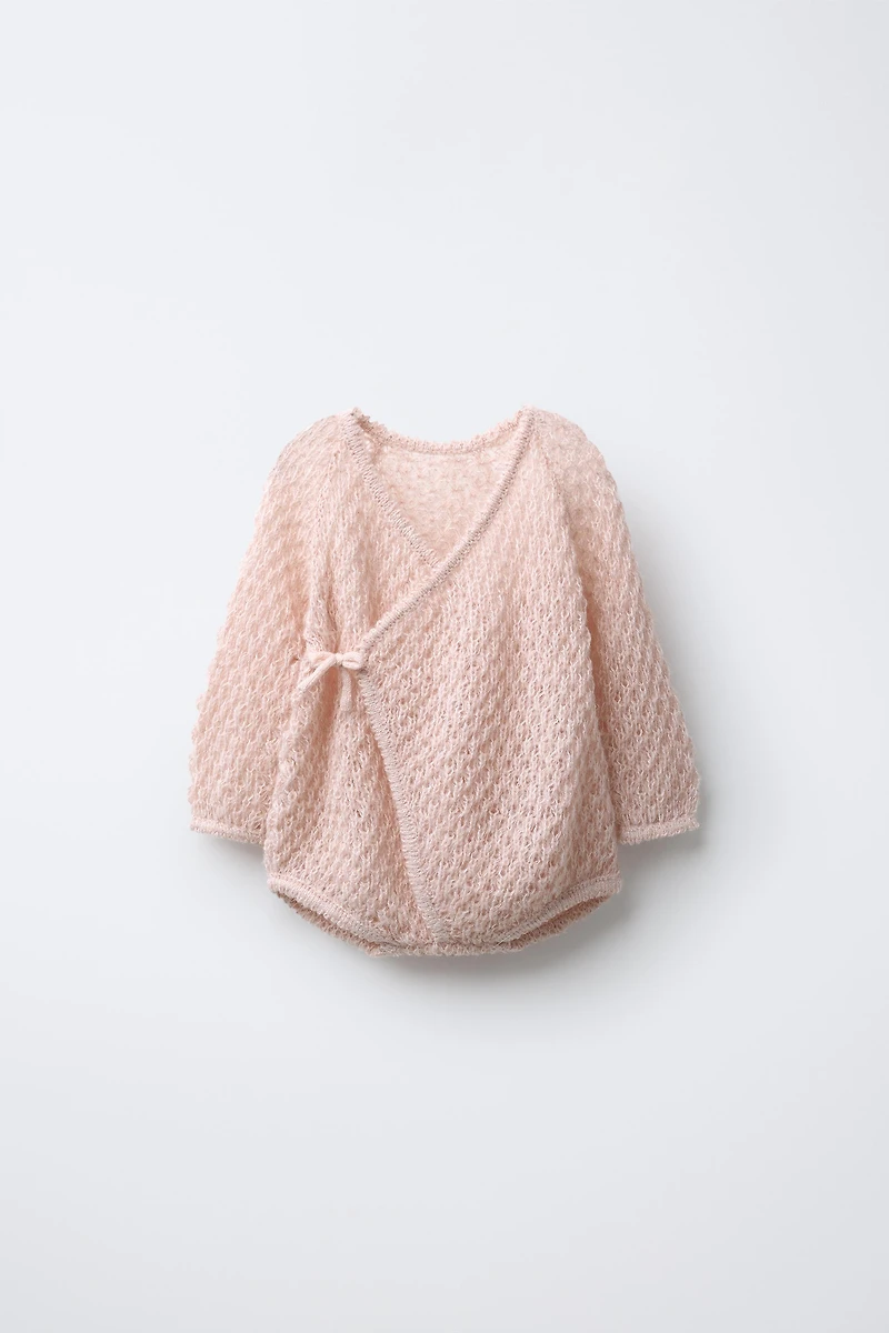 WOOL BLEND KNIT BODYSUIT