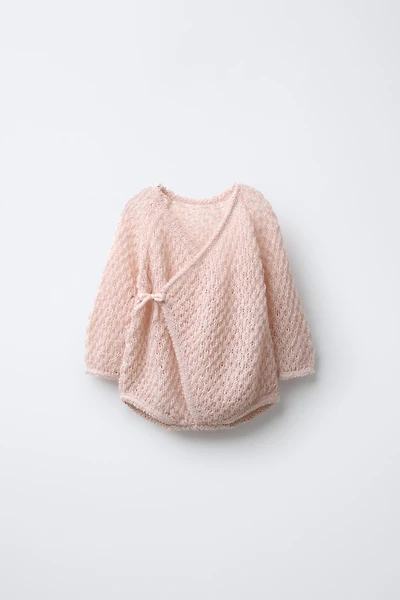 WOOL BLEND KNIT BODYSUIT
