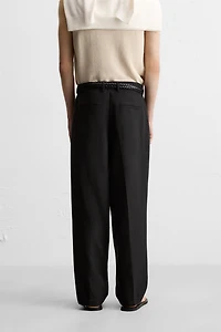 PLEATED RELAXED FIT PANTS