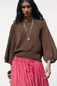 WIDE SLEEVE KNIT SWEATER
