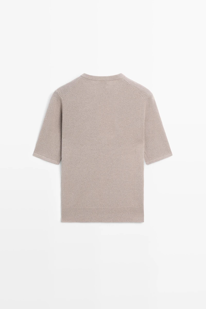 STUDIO Cotton Blend Button-Front Knit Sweater