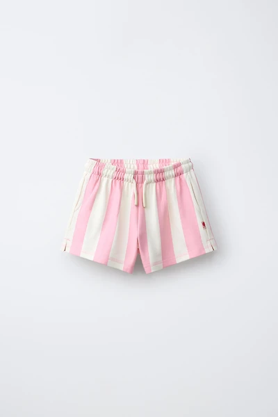 STRIPED PLUSH SHORTS