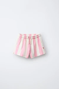 STRIPED PLUSH SHORTS