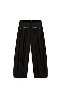 Pantalon fluide contrastant