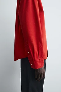 RELAXED FIT COMPACT COTTON SHIRT