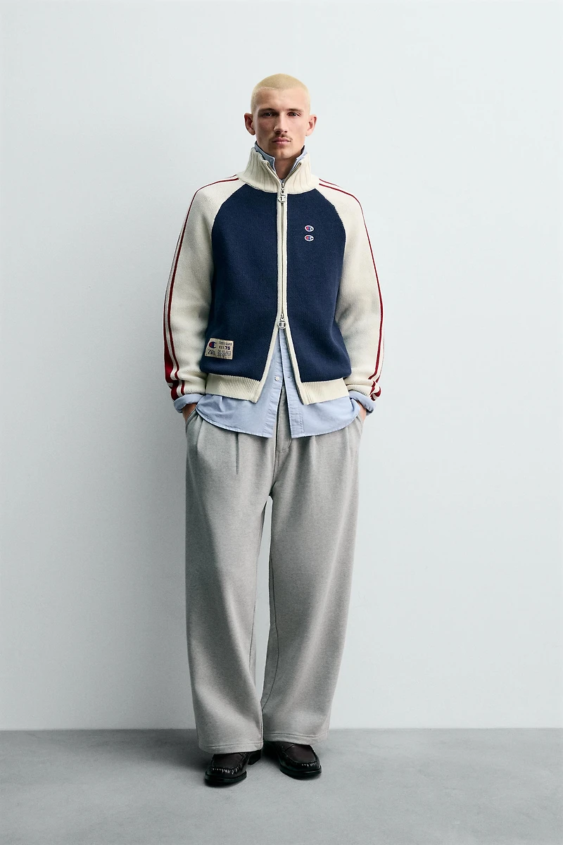 GILET EN MAILLE COLOR BLOCK BANDES CHAMPION ® X ZARA