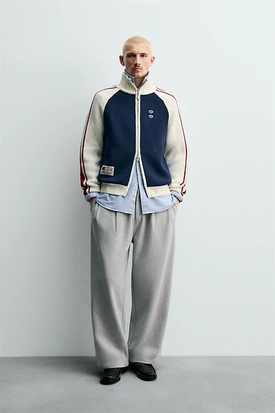 GILET EN MAILLE COLOR BLOCK BANDES CHAMPION ® X ZARA