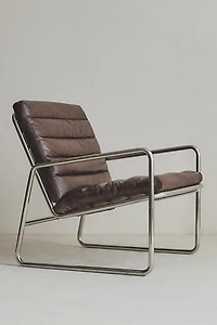 FAUTEUIL MÉTAL ET CUIR
