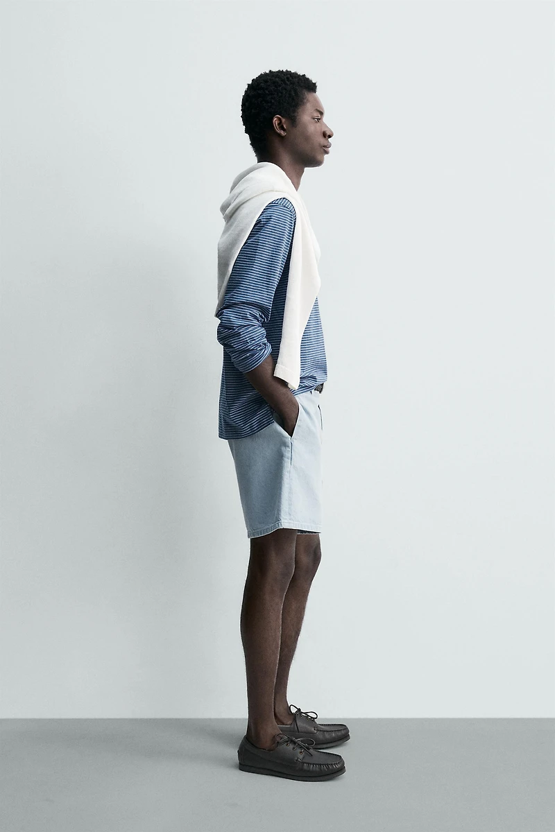 CHINO DENIM SHORTS